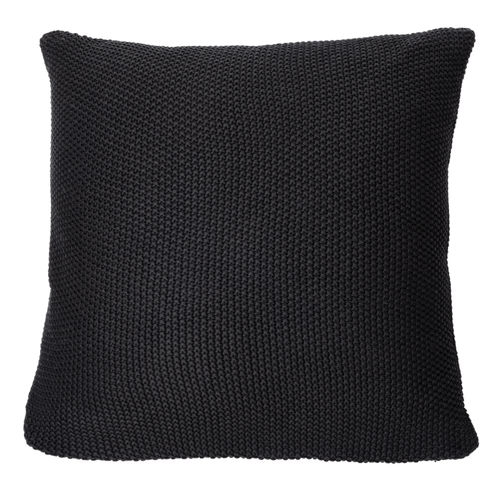 CHARLY BLACK KNIT EUROPEAN PILLOW