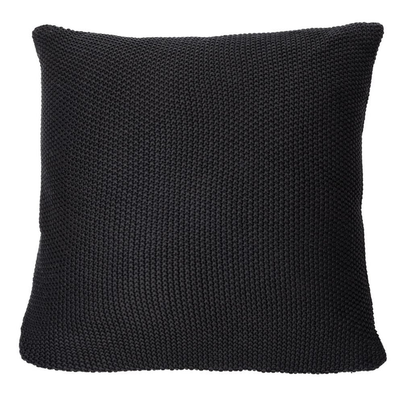 CHARLY BLACK KNIT EUROPEAN PILLOW