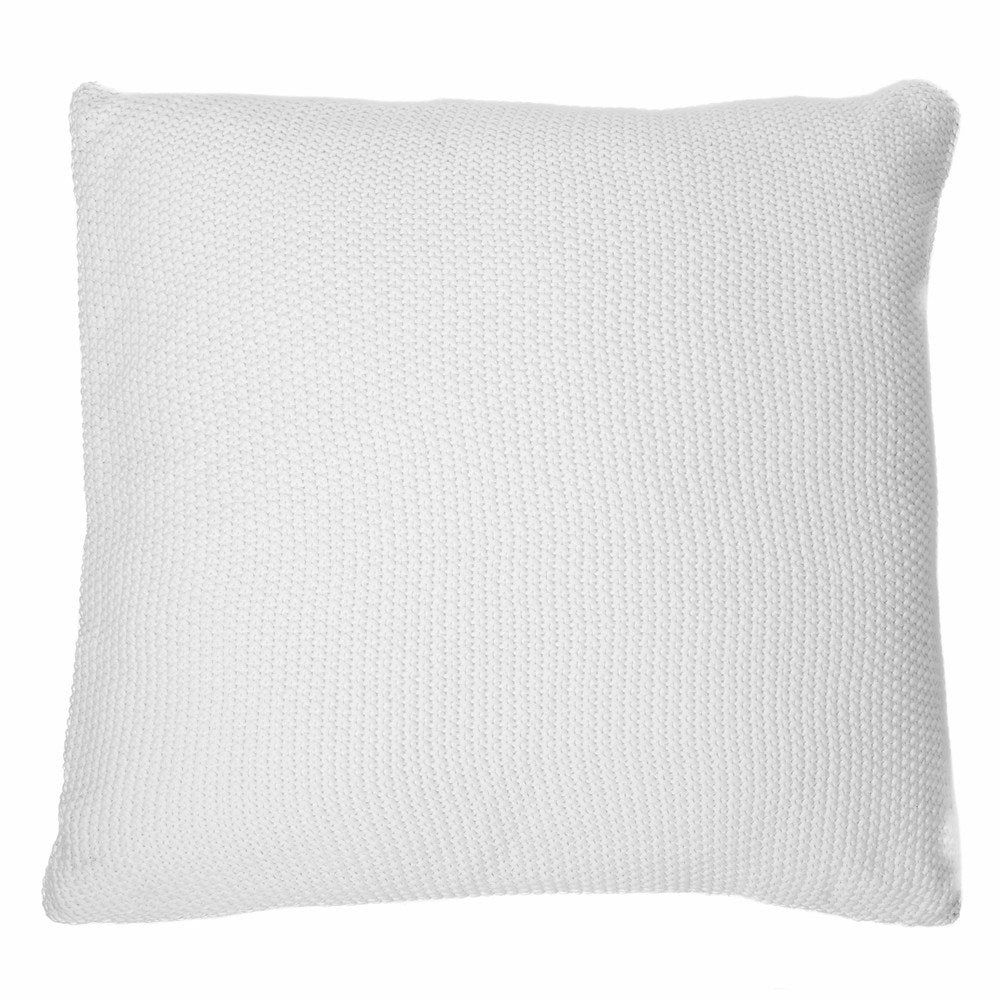 CHARLY WHITE KNIT EUROPEAN PILLOW
