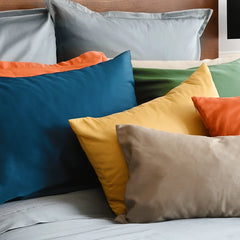 Capri | 90 Colour Sateen 100% Egyptian long-staple cotton by St Geneve Fine Linen Fabric from Italy Sewn in Canada