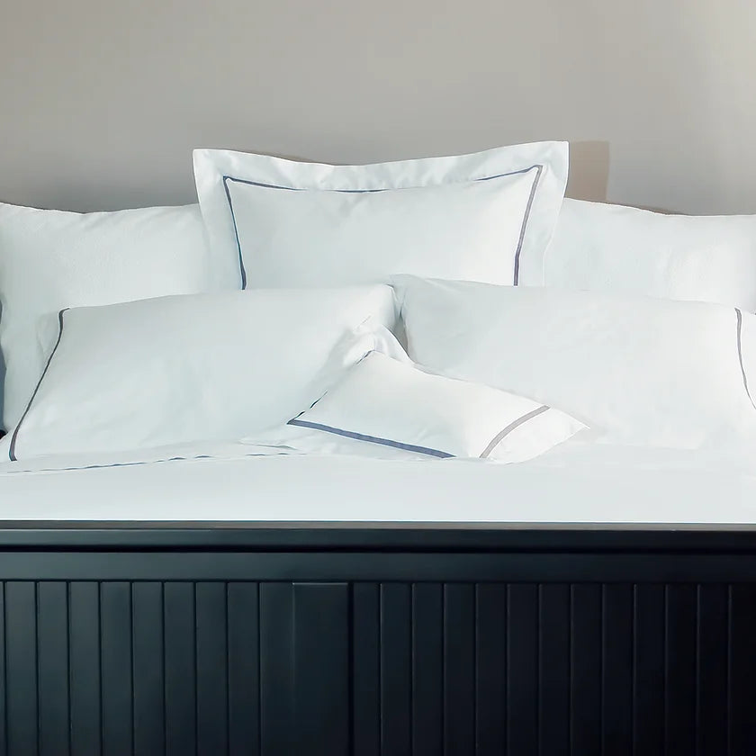 Capri Clair | Sateen Single Stitch 100% Egyptian long-Staple Cotton by St Geneve Fine Linen - Fabric from Italy Sewn in Canada