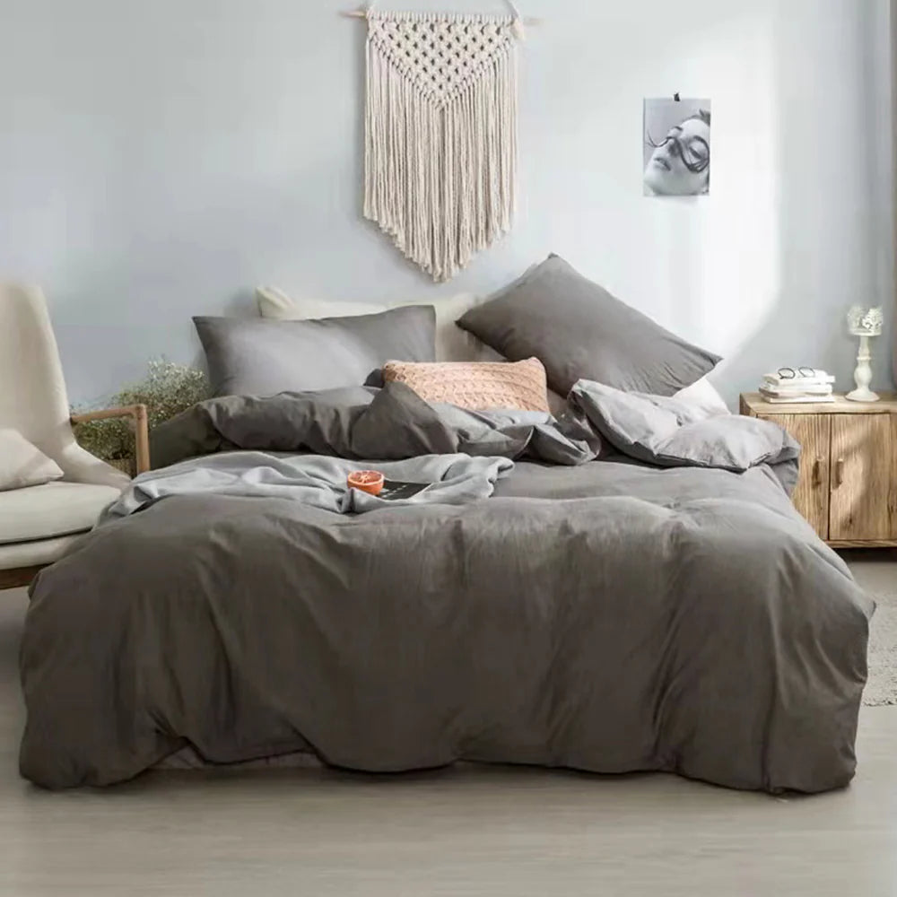 Chambray Duvet Cover Set - Available In 3 Colours