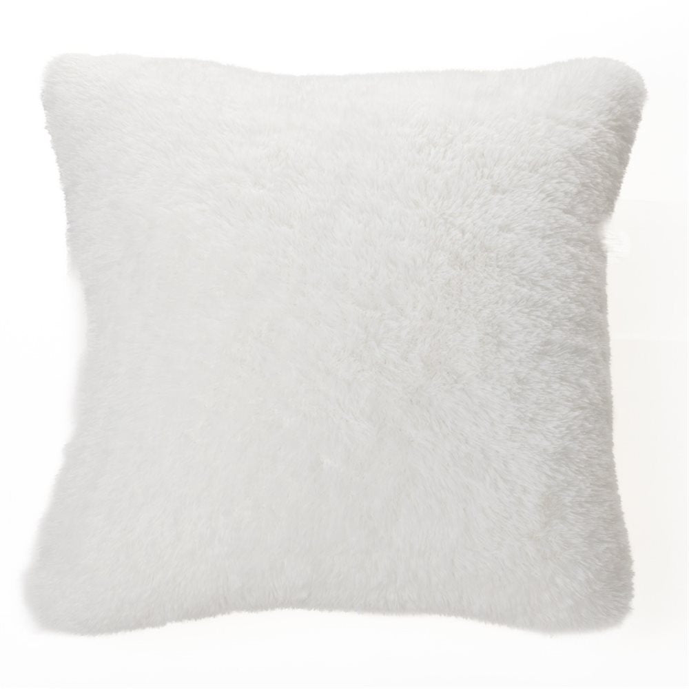 DOUDOU WHITE FAUX FUR EUROPEAN PILLOW