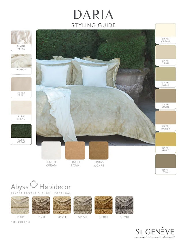 Daria | Printed Sateen Bedding by St Geneve -Made for St. Genève in Portugal