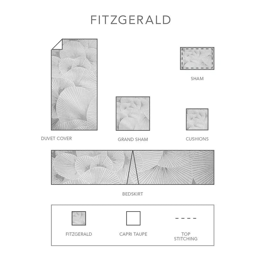 Fitzgerald | Jacquard by  St Geneve Fine Bedding - Fabric from Italy & Sewn in Canada