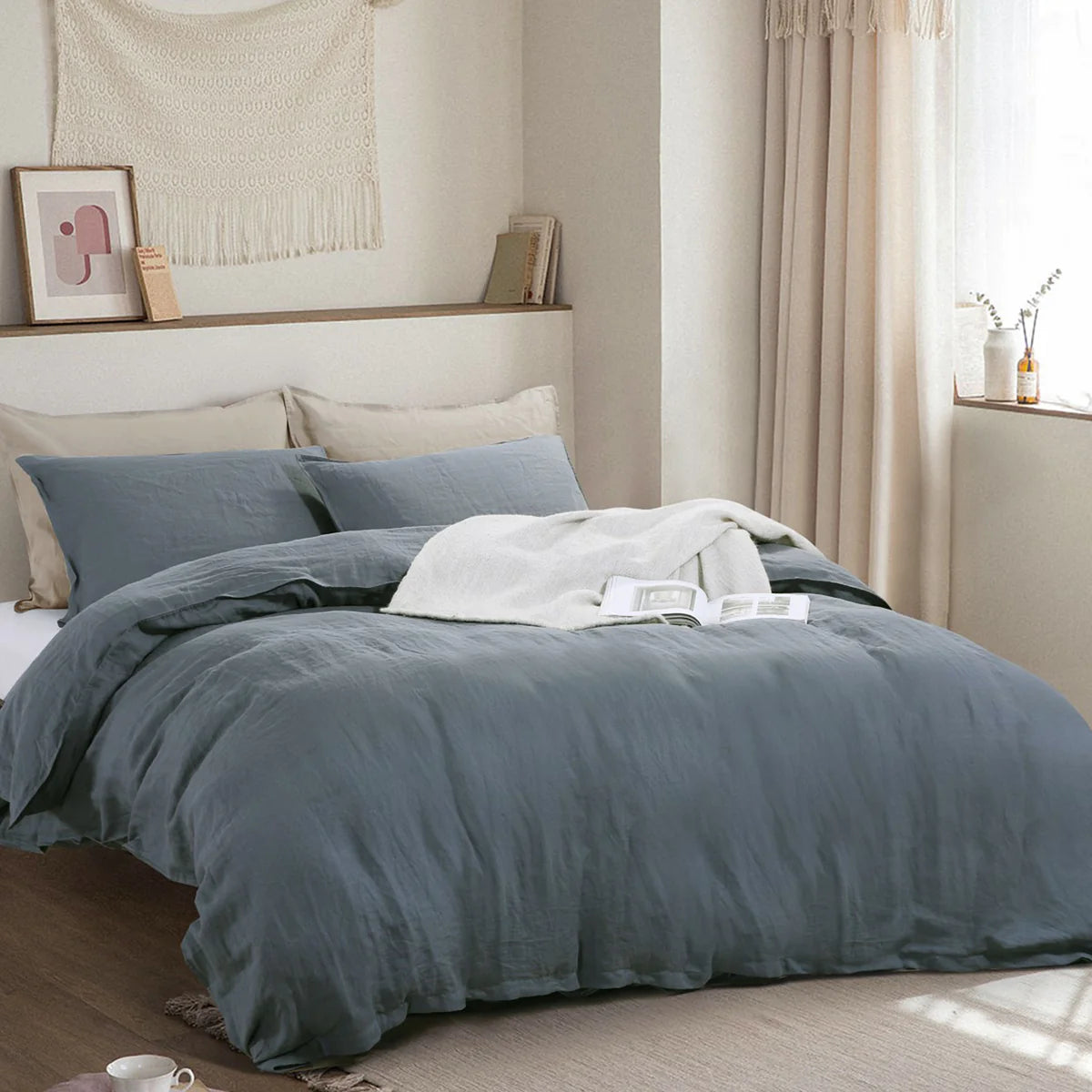 French Linen Duvet Cover Set - Available in 6 Beautiful Colours