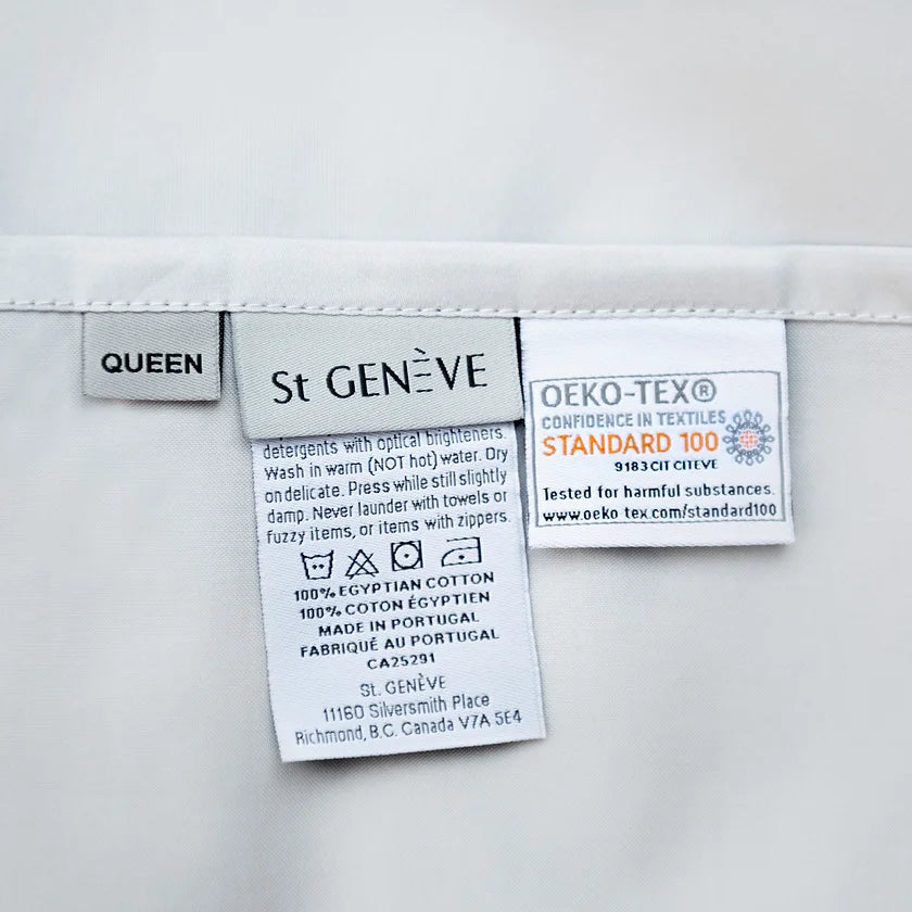 Porto | Sateen 100% Egyptian Long-Staple Cotton Bedding by St Geneve - Made for St Genève in Portugal