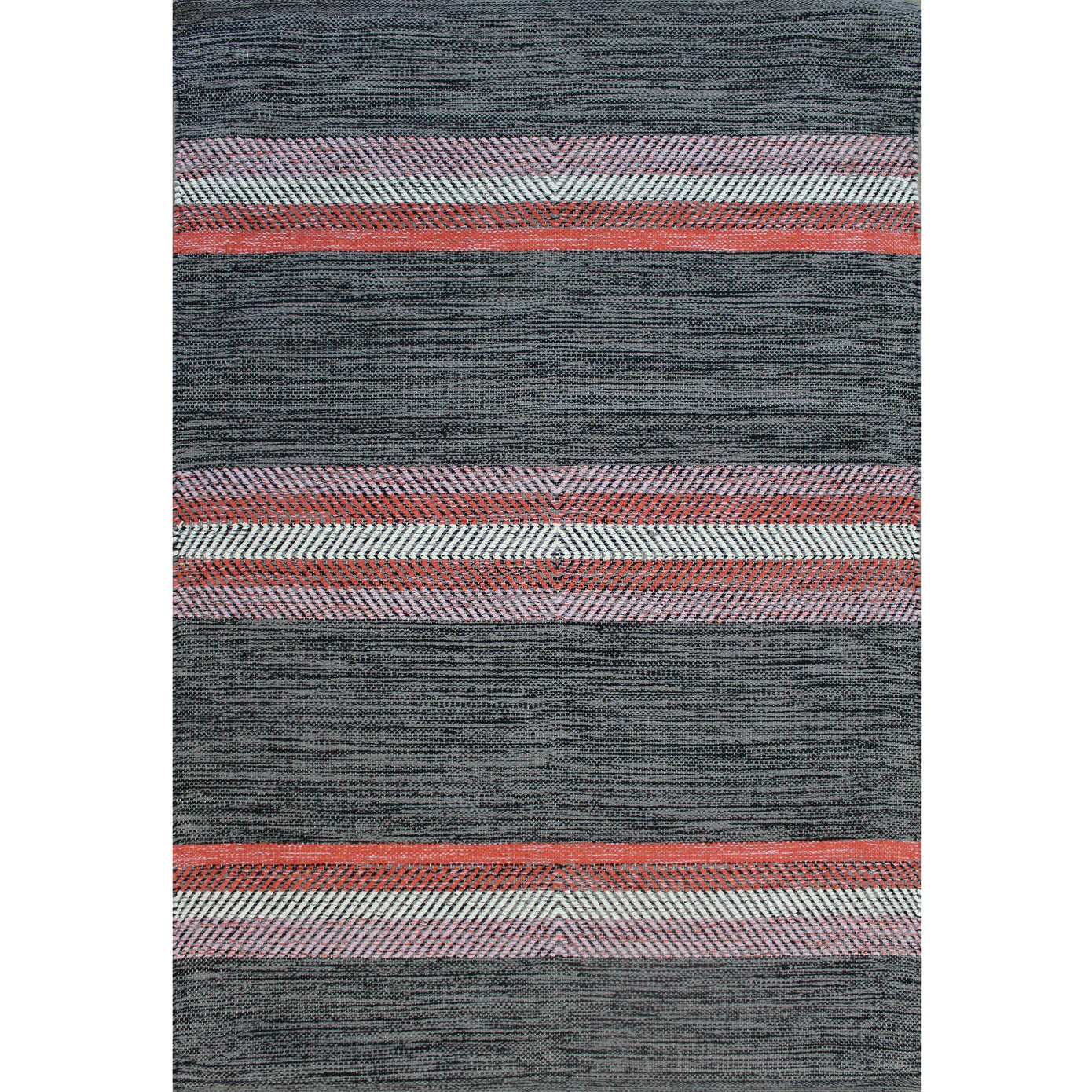 Dhurrie Rivera Black & Red Rug