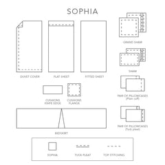 Sophia Silk-Cotton Sateen Blend Bedding by St Geneve Fine Linen