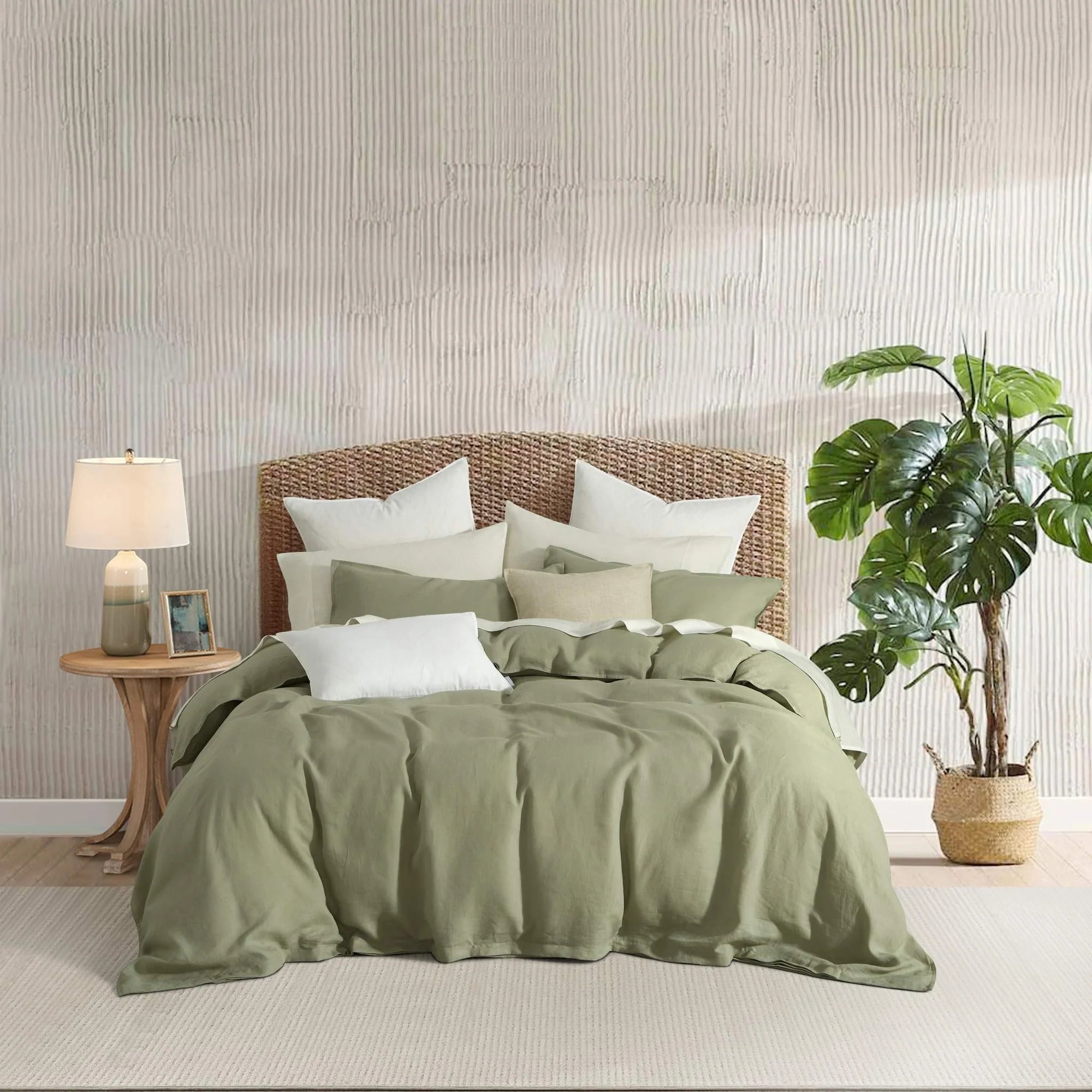 French Linen Duvet Cover Set by Daniadown. Available In 3 Colours