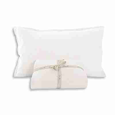 Linen white pillow sham