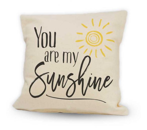 You Are My Sunshine Cushion 12”x12”