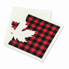 Buffalo Check Maple Leaf Dishcloths. Set of 2