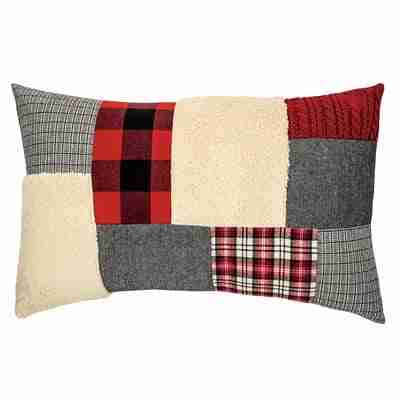 Buck red and grey cottage style pillow sham