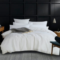 ARIA WHITE MATELASS DUVET COVER SET