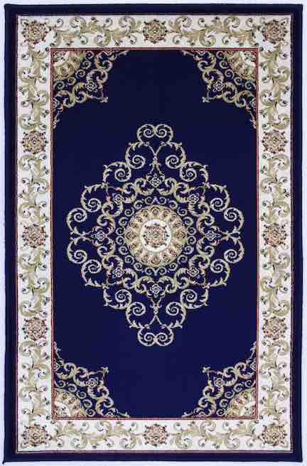 Art Silk Crown Navy Rug