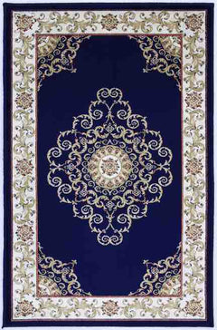 Art Silk Crown Navy Rug