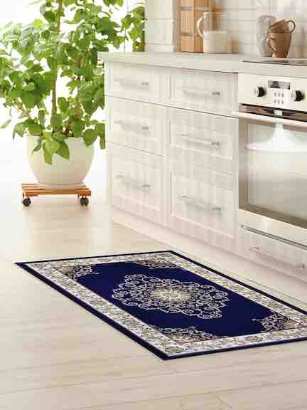 Art Silk Crown Navy Rug