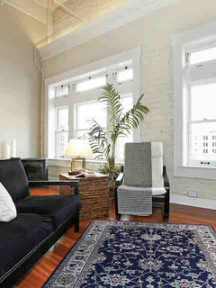 Art Silk Majesty Navy Rug
