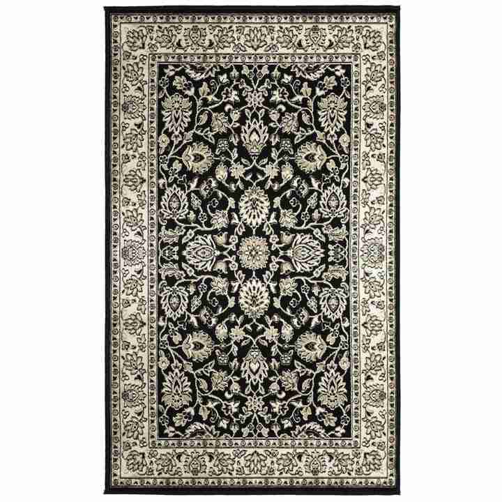 3x5 (100x140 cm) Art. Silk Floral Black