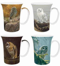 Bateman 'Owls' Set of 4 Mugs