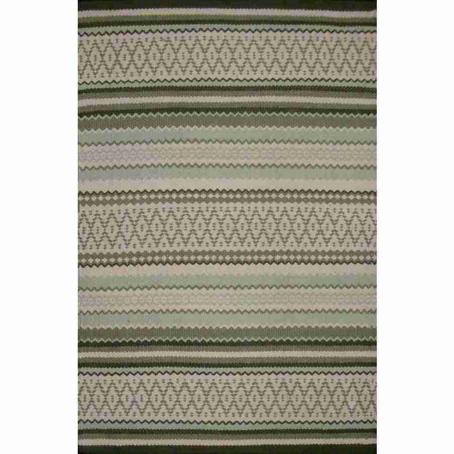 7x9 (200x280 cm) Dhurrie Bliss Green