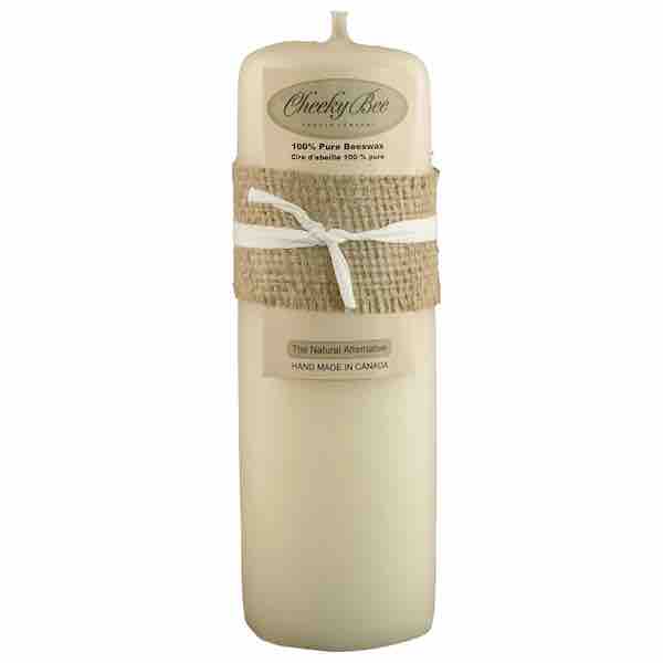 Cheeky Bee Smooth Ivory Pillar 2"x6"