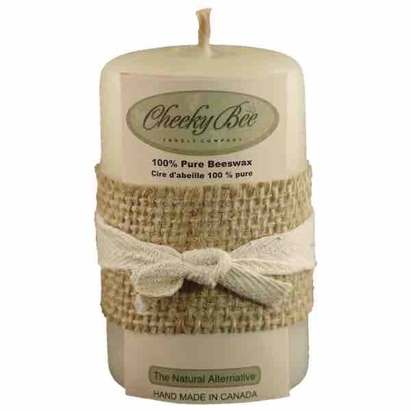 Cheeky Bee Smooth Ivory Pillar 2"x3"