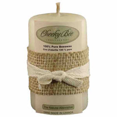 Cheeky Bee Smooth Ivory Pillar 2"x3"