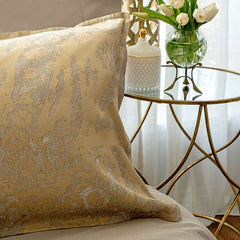 Contessa Jacquard Gold Bedding by St Geneve Fine Linen