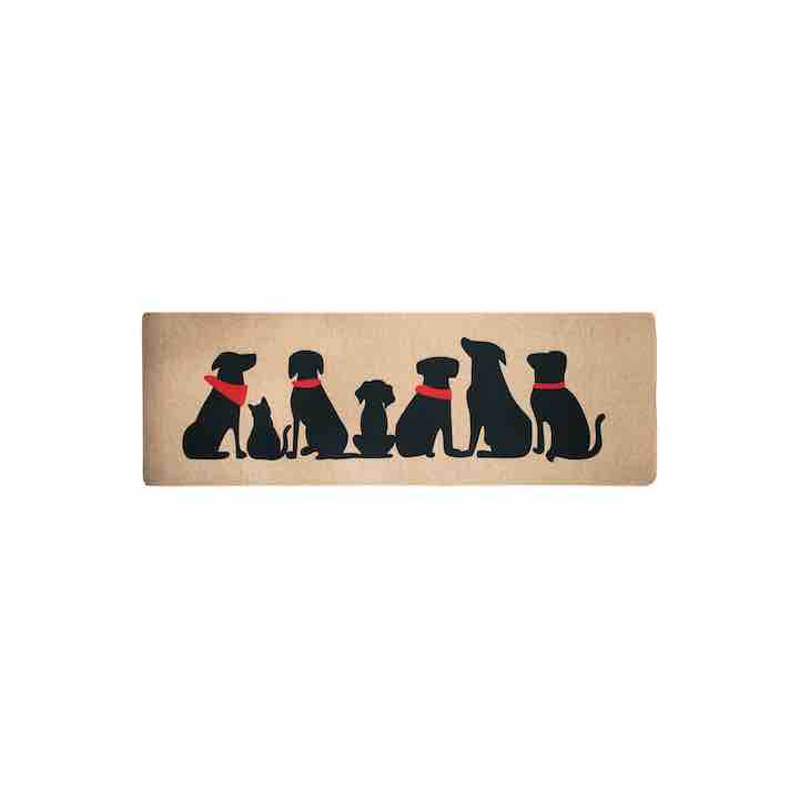 Dogs with Collar Poly Mat