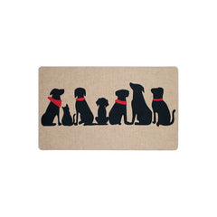 Dogs with Collar Poly Mat