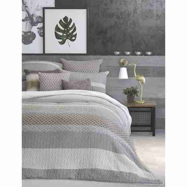 Ethan Modern Look Grey And Taupe Quilt