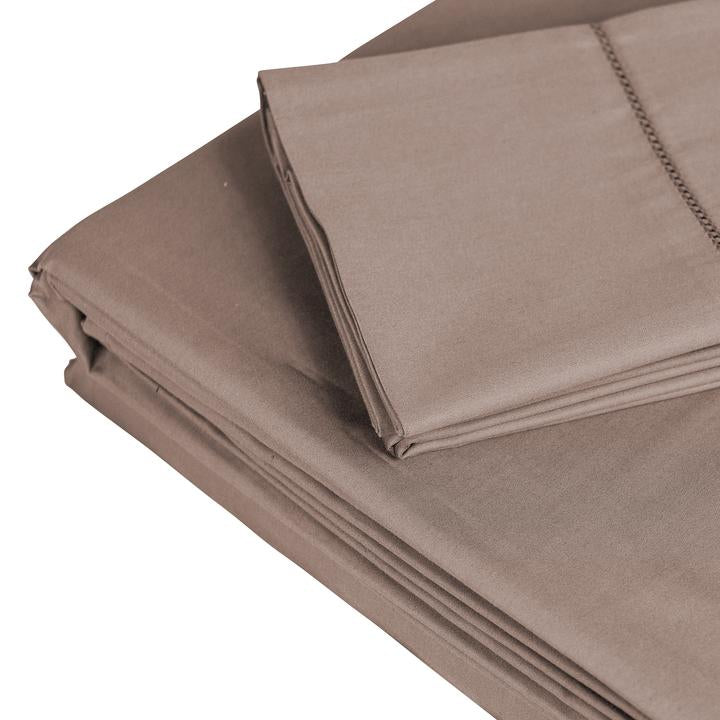 300 TC 100% Egyptian Cotton Fitted Sheet 17" Deep - Made In Italy