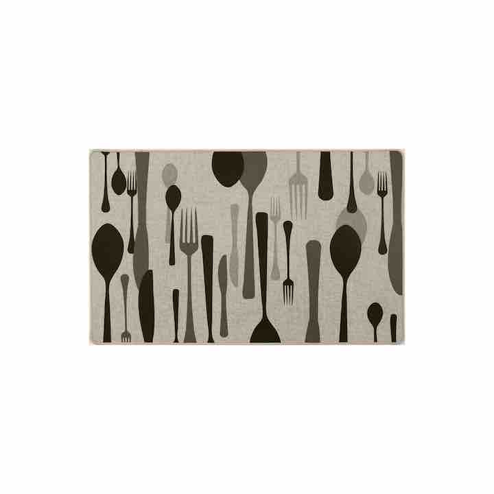 Forks & Spoons Poly Mat 1.5' x 2.5'