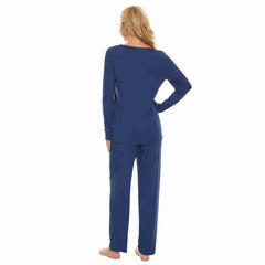 French Blue Bamboo Long Sleeve Pj's