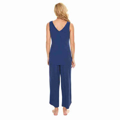 French Blue Bamboo Sleeveless Capri Set