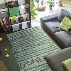 Dhurrie Fusion Peridot Green Rug