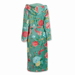 Good Evening Green Multicoloured Floral Bathrobe