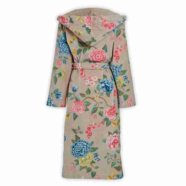 Good Evening Khaki Multicoloured Floral Bathrobe