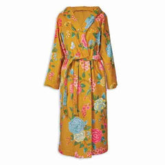 Good Evening Yellow Multicoloured Floral Bathrobe