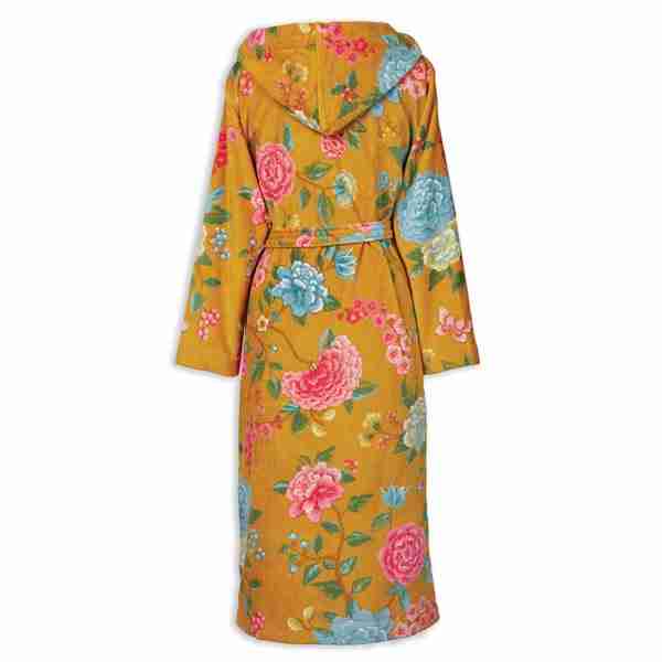 Good Evening Yellow Multicoloured Floral Bathrobe