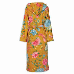 Good Evening Yellow Multicoloured Floral Bathrobe