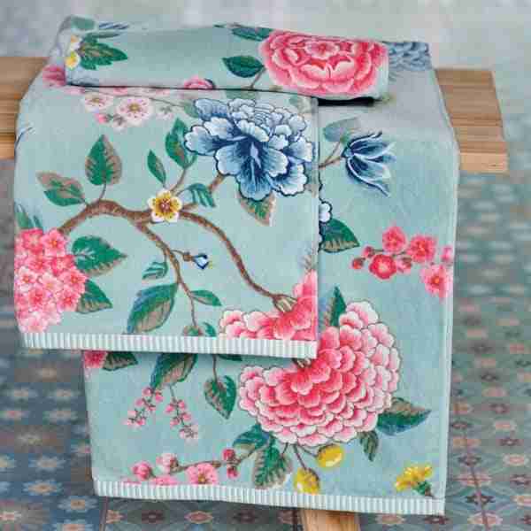Good Evening Blue Multicoloured Floral Towel