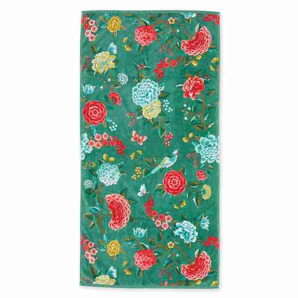 Good Evening Green Muticoloured Floral Hand Towel