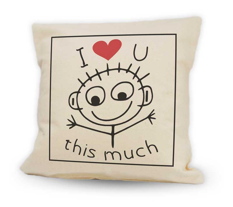I love you this much Cushion 12”x12”