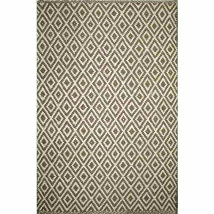 7x9 (200x280 cm) Dhurrie Lozenge Taupe