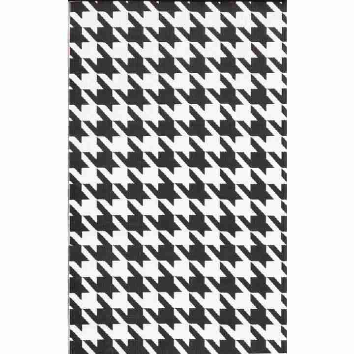 6x9 Mad Mat Hounds Tooth B/W FM-HOU69-BK1