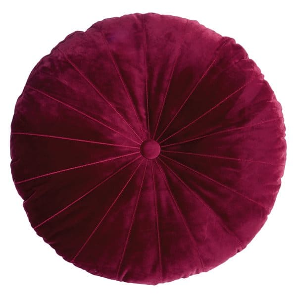 Mandarin Red Round Decorative Pillow by JO AND ME