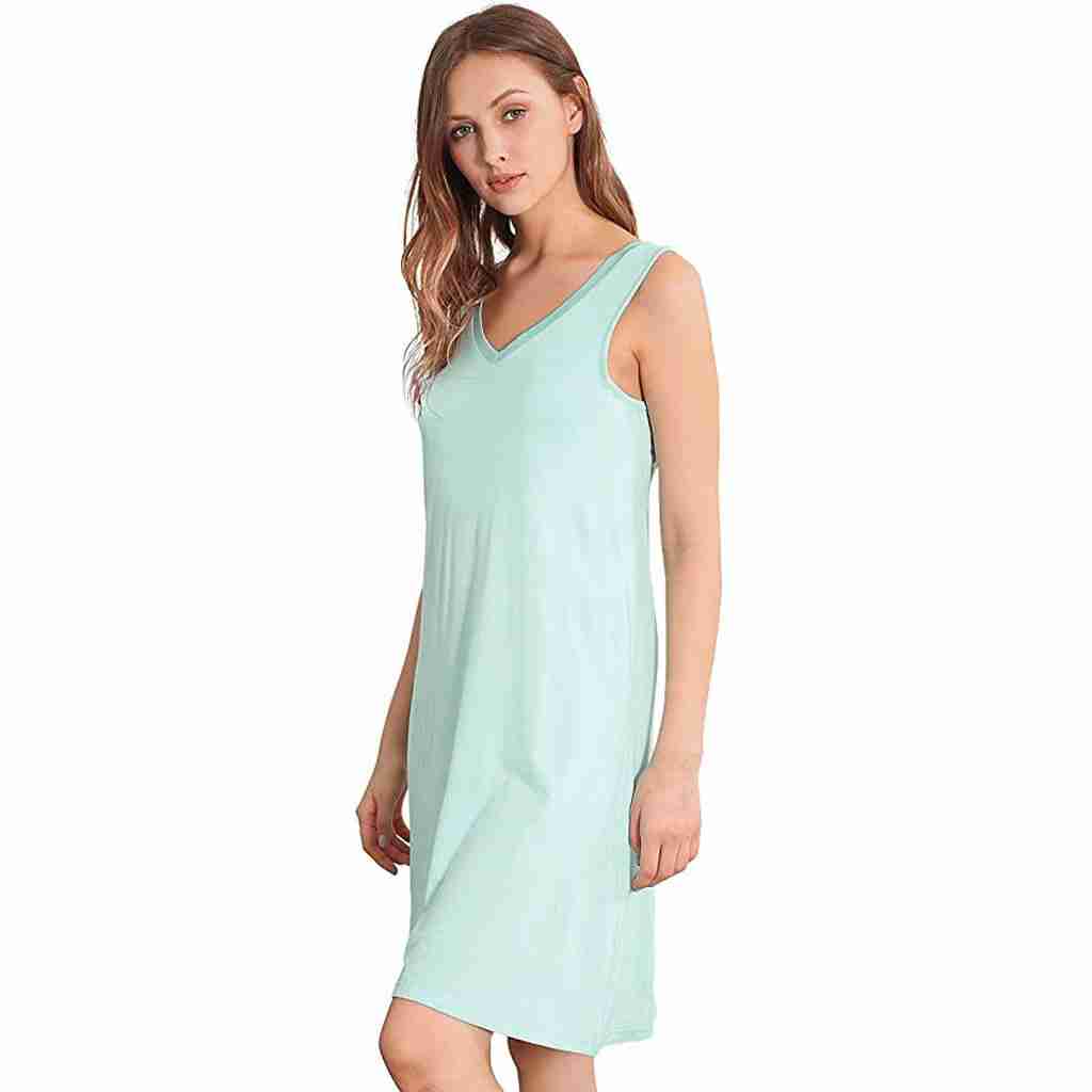 Mist Bamboo A-Line Sleeveless Nightdress